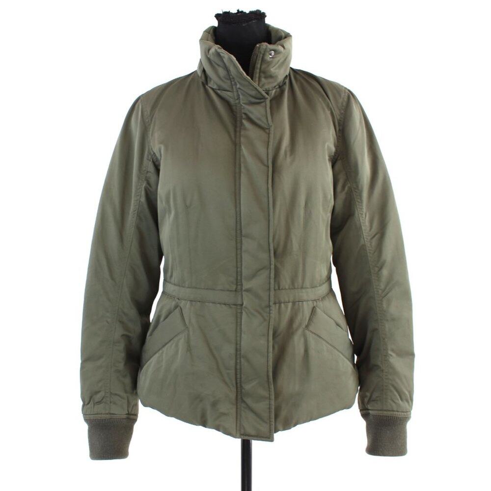 Theory Military Green Down Filled Zip-Up Puffer Jacket Medium Insulated Coat M